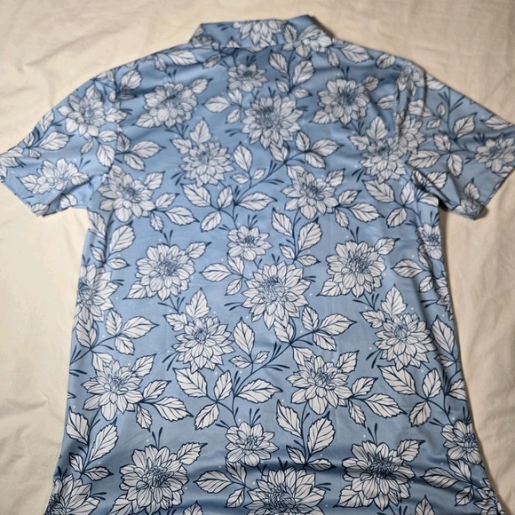 Yatta Golf Polo Dahlia Blue Shirt Performance Moisture Wicking Large NWT - Picture 7 of 8